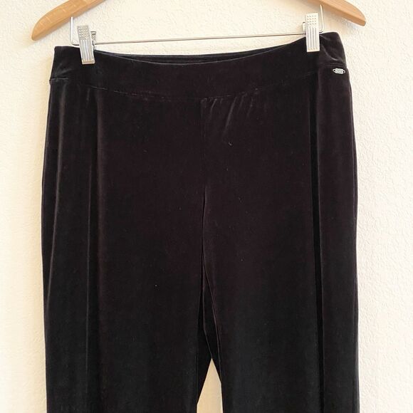 Soma Womens Black Soft Velvet Velour Pull On Casual Lounge Pants Pockets Small - Picture 2 of 10